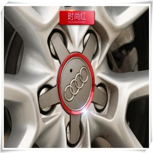 Car Styling Aluminum Alloy Wheel Hub Decorative Circle For Audi A1 8X A4 B9 B8 8T3 8F7 RS3 8VA 8V S1 S3 8V RS4 B9 B8 A3 8V
