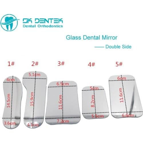 Dental Orthodontic Double Side Glass Mirror Ultra Thick Inter Oral Photography Reflector Dental Glass Mirror