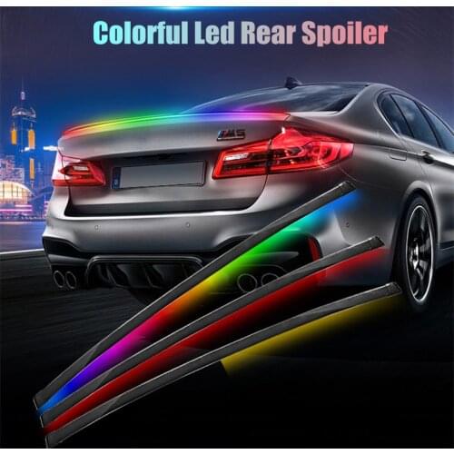 125cm Led Spoiler Car Trunk Lip Spoiler Universal Rear Tail Wing for Bmw Audi Peugeot Tesla POLO Mazda Passat Car Exterior Parts