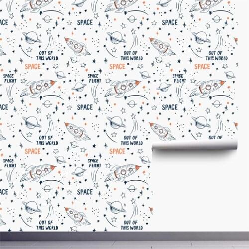 Out of This World Empaistic Thickened Self-Adhesive Wallpaper for Room Decoration and Furniture Renovation Waterproof