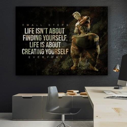 Inspirational quotes art posters and prints canvas painting decorative wall art pictures office home decoration