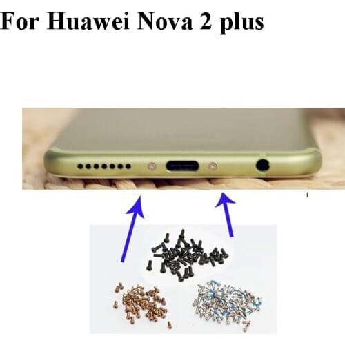 2pcs For Huawei Nova 2 plus Nova2 plus Buttom Dock Screws Housing Screw nail tack Nova2plus Screws nail Nova 2plus