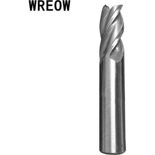 High quality CNC Carbide Lathe Milling Cutter 10mm HSS Straight Shank 4 Flutes solid carbide Square Flat End mill Router Bit