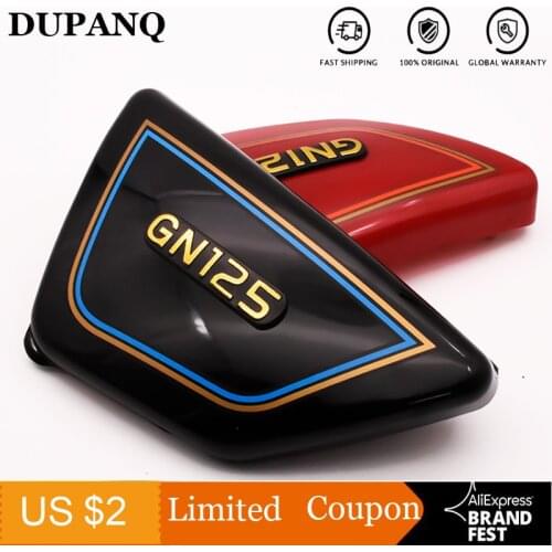 1Pair Original high quality Right & Left Frame Battery Side Tank Fairing Covers Panels For Suzuki GN 125 GN125 GN125F PARTS