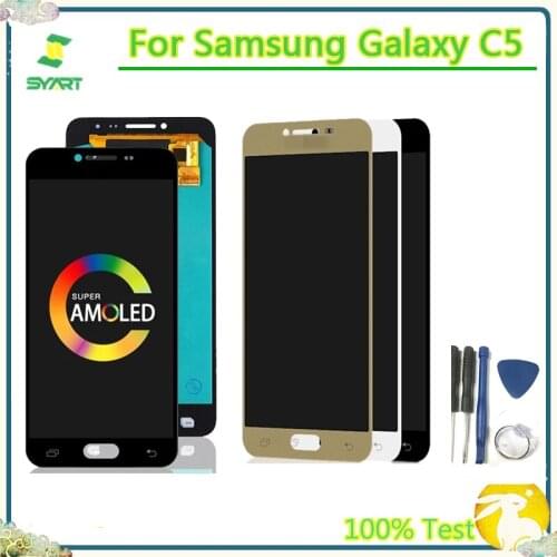 100% Tested 5.2'' Original For Samsung C5 LCD Display Touch Screen Digitizer Assembly For Samsung Galaxy C5 C5000 SM-C500