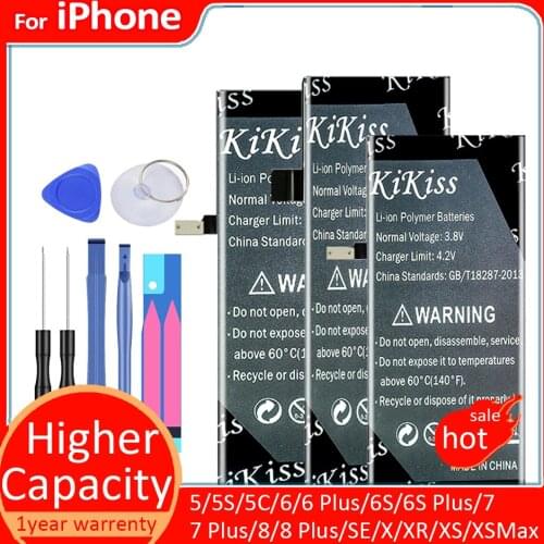 Phone Battery For iPhone 6 Plus/6s/6s plus/7/7 plus/8/8 Plus For iPhone 11 Pro/5s/SE/X/XR/XS/XS Max/11ProMax Replacement Bateria