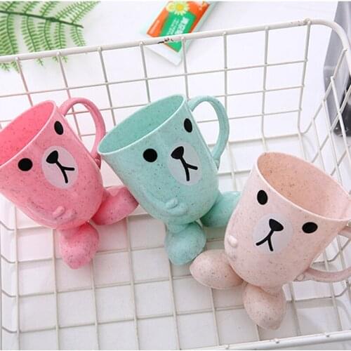 Boys And Girls Toothbrush Cups Children Brushing Cartoon Mouthwash Cups Cute Creative Anti-fall Bathroom Accessories