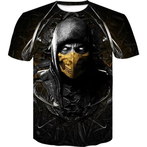 Mortal Kombat 11 black 3D Print T-shirt Fashion Breathable tshirt Personality t shirt Casual Unisex Short sleeve camisetas