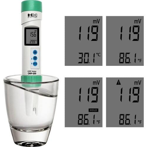 HM ORP -200 Digital ORP Tester Oxidation Reduction Detector Meter 2 in 1 Temp Redox Potential Test Water Quality Analyser 30%OF