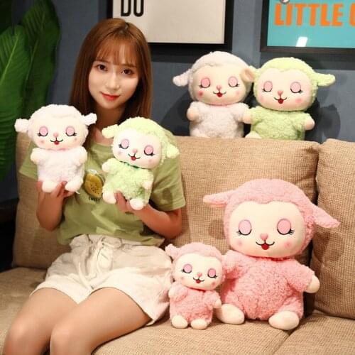 22/35/40cm Cute Cartoon Dream Series Sheep Plush Toys Kawaii Sleeping Alpaca Dolls Soft Pillow for Kids Girls Xmas Gifts