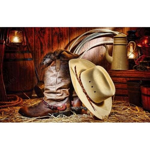 Diy-5d-Diamond-Painting-Cross-Stitch-cowboy-hat-boots-Full-Diamond-Embroidery-Painting-Improve-Children LK1