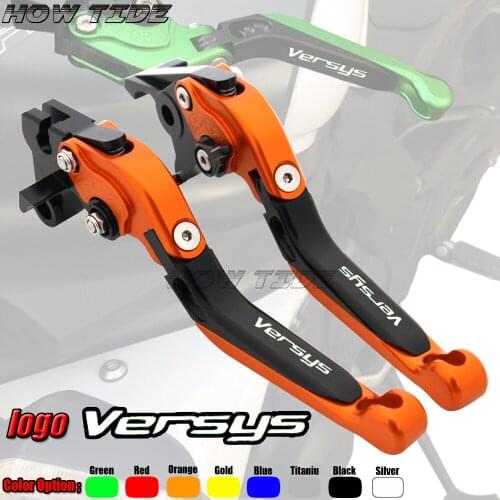 For Kawasaki VERSYS 1000 2012 2013 2014 Laser Logo(Versys) New Folding Extendable Motorcycle Brake Clutch Levers