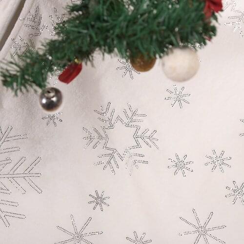 Free shipping Ivory flannel gilding snowflake Christmas Tree Skirt High quality fashionable skirt Christmas tree Decoration
