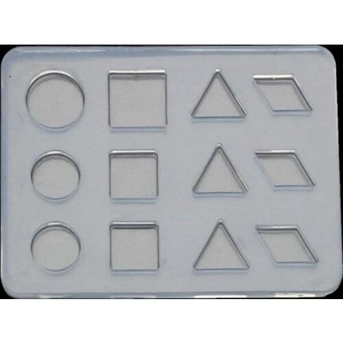 Geometric Round Square DIY Stud Earrings Silicone Resin Mold Jewelry Making Tool