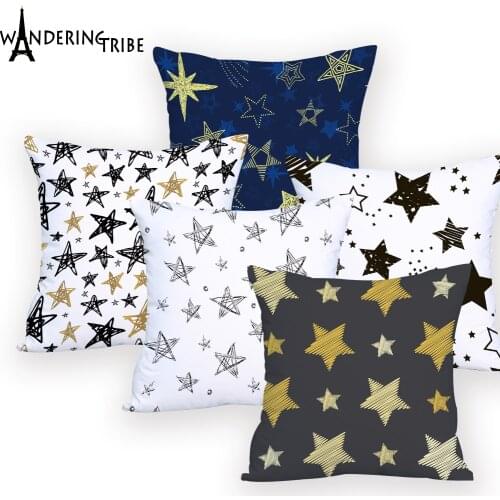 Geometric Home Decor Cushion Cover Colorful for Sofa Creative Custom Throw Pillows Pillow Geometric Star Almofadas Decorativa