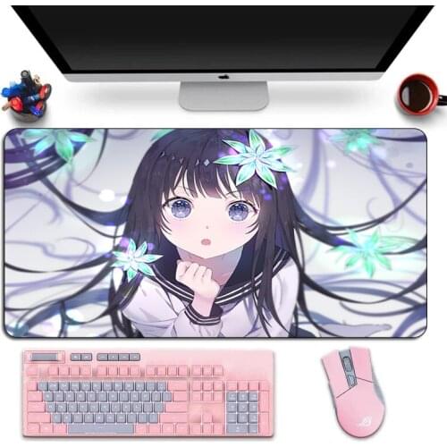 Anime Hyouka Gaming Mouse Pad Large Boy Desk Kawaii XL Mousepad Washable Rubber Durable Office Computer Otaku Laptop Tablet Mat