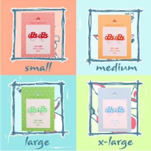 Computer embroidery badge boutique multi-color self-adhesive small mushroom two-piece clothes decoration patch