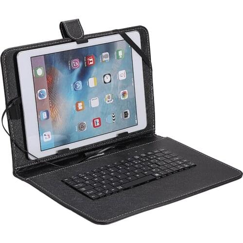 10 inch Tablet Leather Case With Wireless Keyboard For Android PC Protective Tablet Smart Leather Cover Stand Protective Case