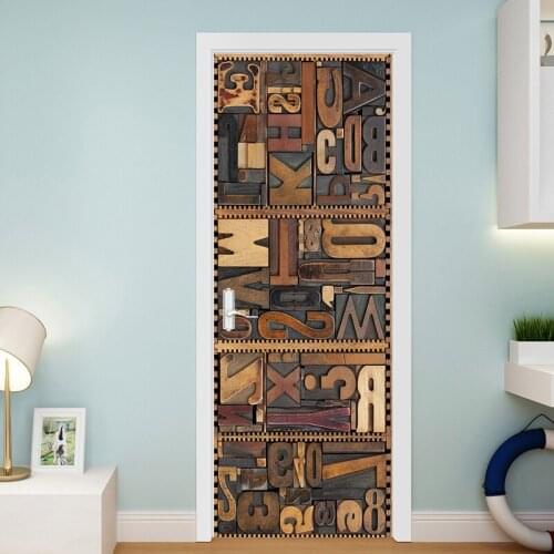 Creative Letter Box DIY Door Wall Stickers Home Decor Living Room Bedroom Porch Art Mural Self-adhesive Removable PVC Wallpaper