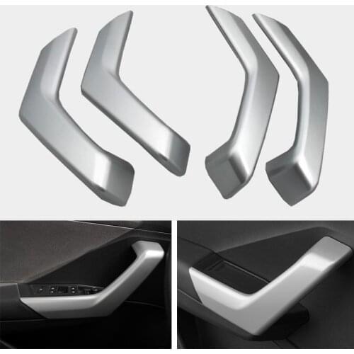 YAQUICKA Car Interior Door Armrest Handle Cover Trim Decoration Strips For Volkswagen VW T-Roc TROC 2017 2018 2019