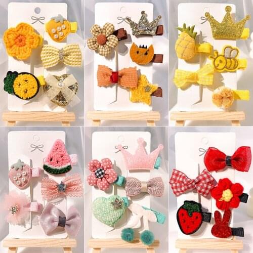 Sweet Baby Hairpins Children Hair Clips Bowknot Flower Cute Barrette Hair Clip Ornament Fashion Hair Accessories