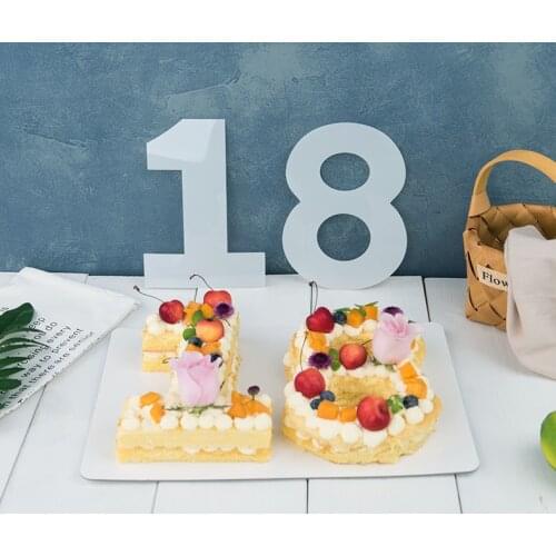 0-8 Numbers Cake Mold Cake Decorating Tools Birthday Cake Design Bakeware Pastry Tools 4/6/8/10/12/14inch PET Reusable