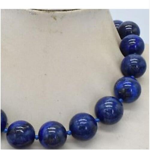 Fashion 16mm Round Blue Egyptian Lapis Lazule Beads Necklaces 18" 36"