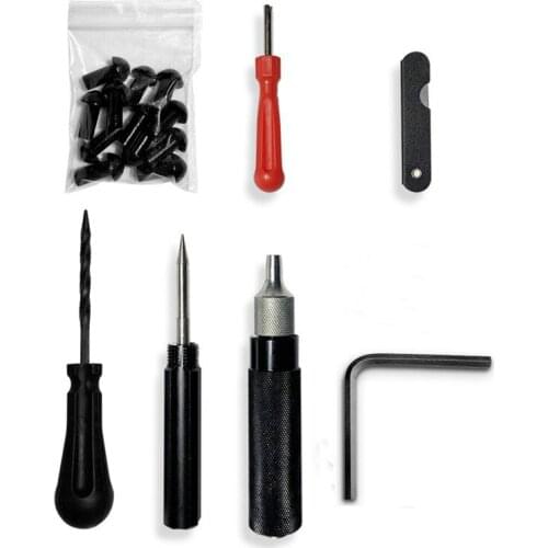 Car Motorcycle Tire Repair Plugger Tools Set Tire Wheel Repair Kit Mushroom Plug Probe Nozzle