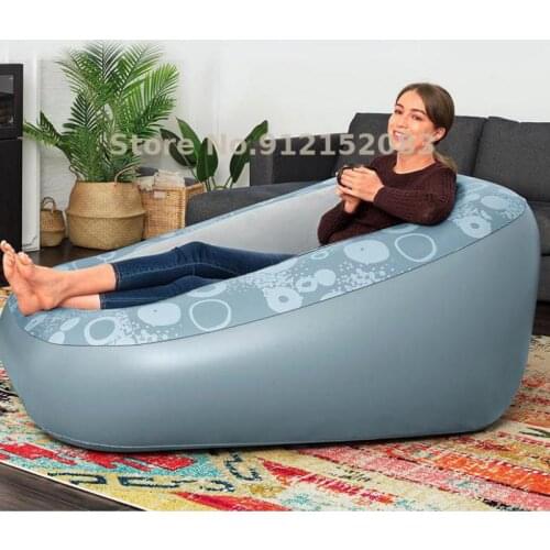 Inflatable lazy sofa tatami balcony single lazy lounge chair foldable lazy air sofa