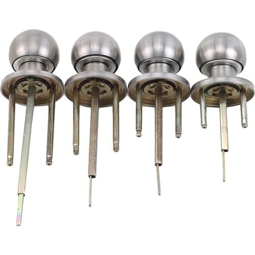 Stainless Round Door Knobs Rotation Lock Knobset Handle Stainless Steel Door Knob With Key for Bedrooms Living Rooms Bathrooms