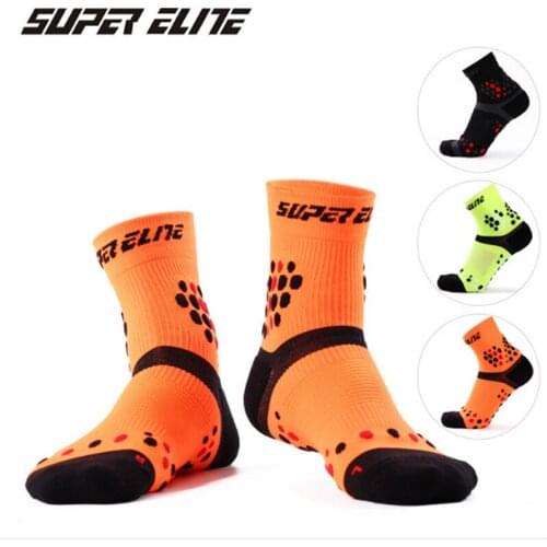 Men Sports Socks (3 Pairs/lot) SUPER/1005 Nylon Non-slip Marathon Socks Outdoor Hiking Socks