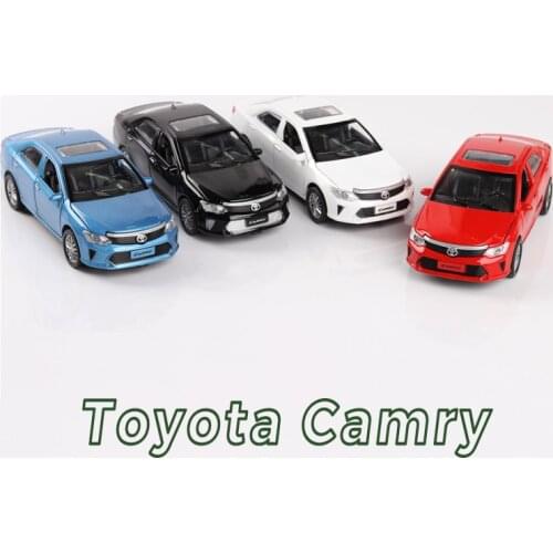 New 1:32 Scale TOYOTA CAMRY Metal Alloy Diecast Car Model Miniature Model With Pull Back Sound Light Model For Children Car Toys