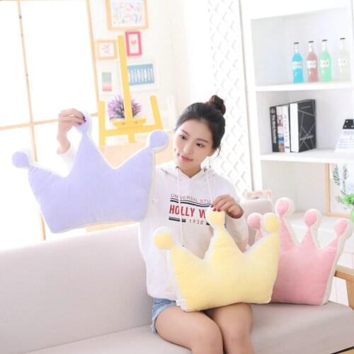 Cute Crown Ice Cream Color Rainbow Meteor Star Hug Pillow Stuffed Cloud Shell Seat Cushion Girly Nap Sleep Pillow Office Decor