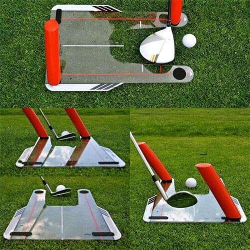Portable Golf Putting Mirror Training Golf Aid Alignment Tools Indoor & Outdoor Putting Tutor Golf Accessories