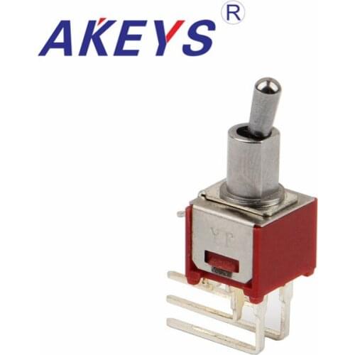 10PCS SMTS-202-C4B-N0 six - pin double - way forward bend two - speed M5.08 horizontal small button shake - head switch