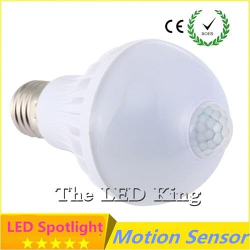 LED PIR Motion Sensor Lamp 5W 7W 9W Led Bulb E27 220V Auto Smart Led PIR Infrared Body Sensor E27 Motion Sound Sensor Lights