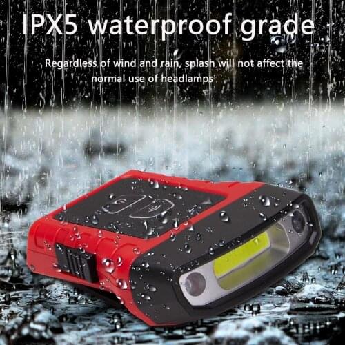 COB LED Cap Light Headlamp Inductive Hat Clip Lights Headlight Sensor Headlamps USB Rechargeable Cap Lantern Clip On Head Torch