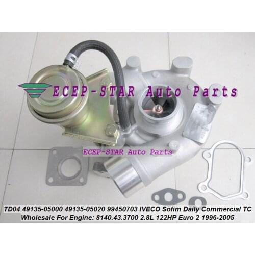 TD04 49135-05000 49135-05020 99450703 Turbo Turbocharger For IVECO Sofim Daily Commercial TC 49.12 59.12 60.12 8140.43.3700 2.8L
