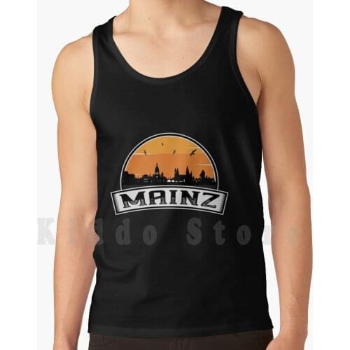 Germany Skyline Travel Souvenir German Flag Tank Tops Vest Sleeveless Germany German City Cities Town State Country