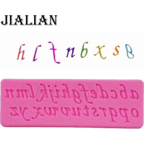 High quality 3D Letter of the alphabet alphabet ABC fondant chocolate silicone mold for cake decorating tools T0847