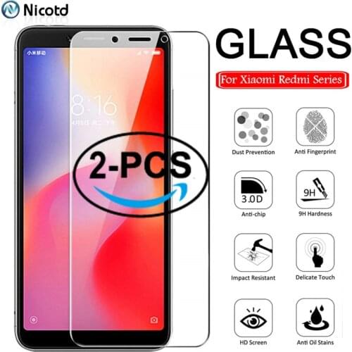 2Pcs/Lot Tempered Glass For Xiaomi Redmi 6 6a 7 7a 8 8a 5a 5Plus Screen Protector Glass on Redmi Note 7 8 Pro Glass Screen Guard