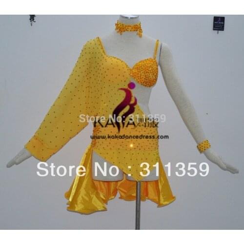 KAKA-L130400,Women Latin Dance Wear,Girls Salsa Practice Dance Dress Tango Samba Rumba Chacha Dance Dress,Latin Dance Dress