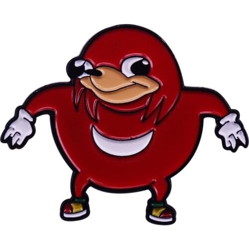Ugandan Knuckles badge Do you Know Da Wae Sonic funny Meme and gamer accessory