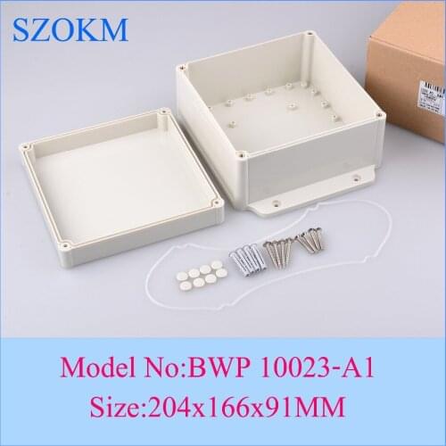 10 pcs/lot diy case box case pc enclosure electronics box case electronic enclosure plastic 204x166x91mm