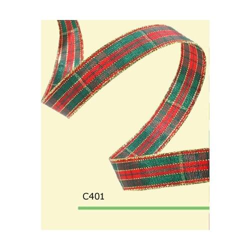 100yards/roll 3/8 Inch England Plaid Ribbon