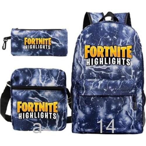 3PCS School Backpacks Set FORTNITE Games 3D Print School Bags For Girls boys Students Primary Daily Casual Travel Bag bolsa Toys
