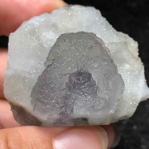 39.5gNatural octahedral ladder fluorite and quartz mineral stone home decoration healing ring vein teaching CRYSTAL QUARTZ GEM