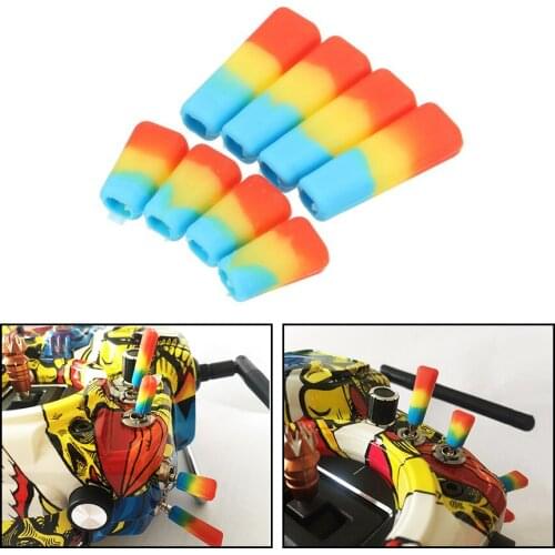 8 PCS Slicone Transmitter Anti-slipping Stick Switch Cap Sheath For Frsky QX7 X9D Plus Futaba Transmitter