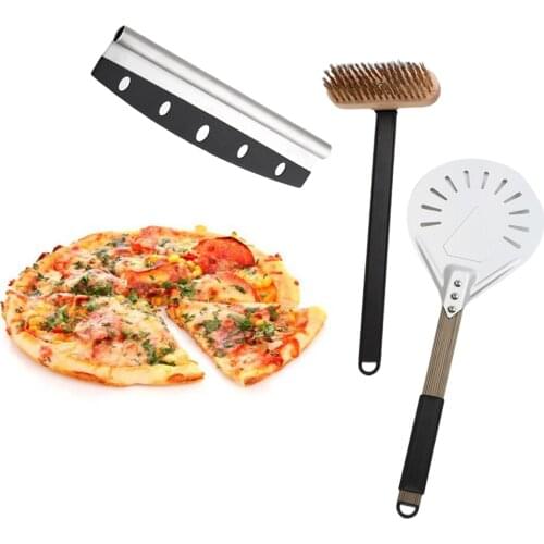 Pizza Peel Set with Reusable Pizza Baking Accessories for Baking Slicing