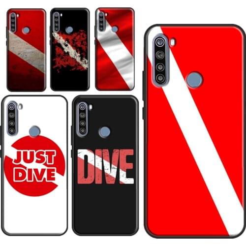 Scuba Diving Dive Flag Case For Redmi Note 9S 8T Note 8 9 Pro Note7 Cover For Redmi 9C 9A 8A 7A 9 Coque